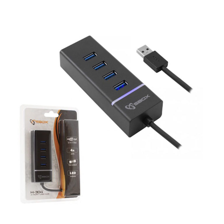 Usb Hub Sbox Ports Black Nova Office One Stop One Shop